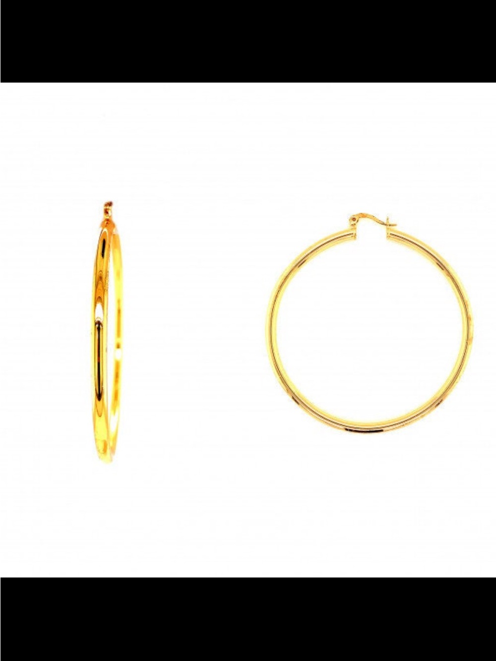 Classic Gold Hoop Earrings - Sleek Women's Jewelry